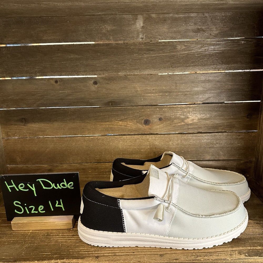 New NIB Hey Dude Wally Tri Varsity Sport Mesh Colorblock Shoes Loafers Size 14 M